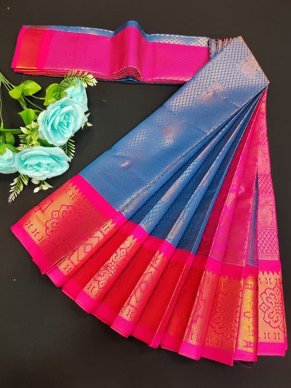 Avanthika Soft Silk Saree with zari work for festival wear