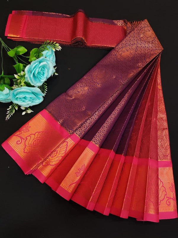Avanthika Soft Silk Saree with zari work for festival wear