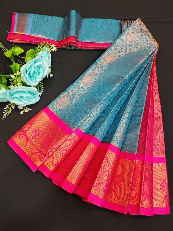 Avanthika Soft Silk Saree with zari work for festival wear