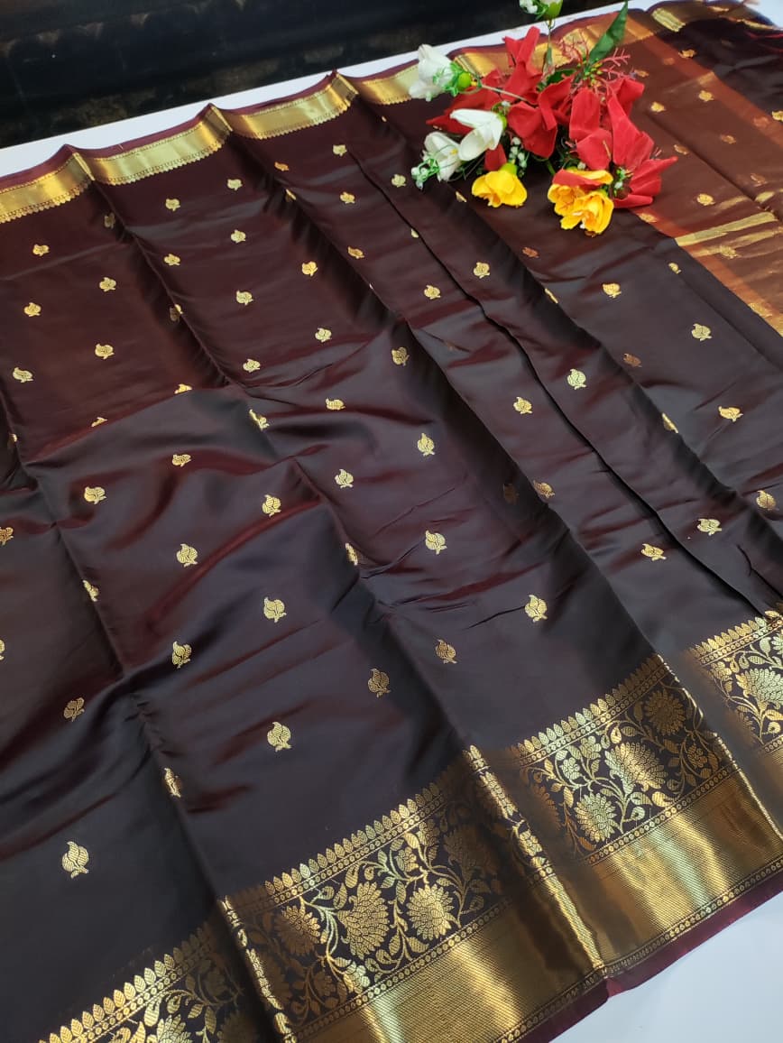 Banarasi Rust Brown Saree FV04A - Sri Sakthi Pugazh Tex - Fancy
