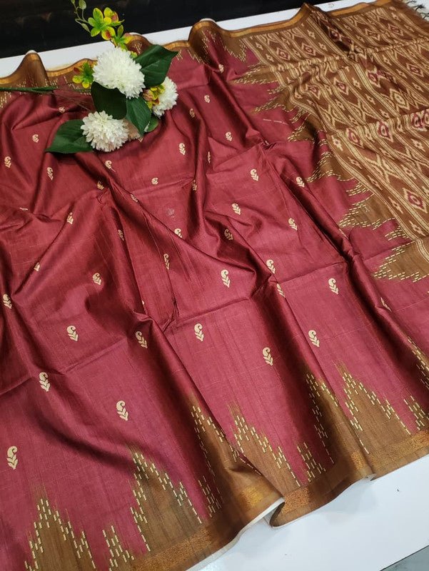 Binny Fancy Print Saree with Contrast Blouse for Wedding Wear