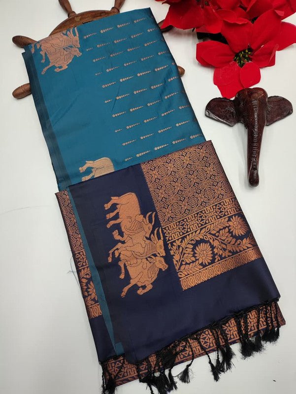 Black Fantacy Soft Silk Saree_B01