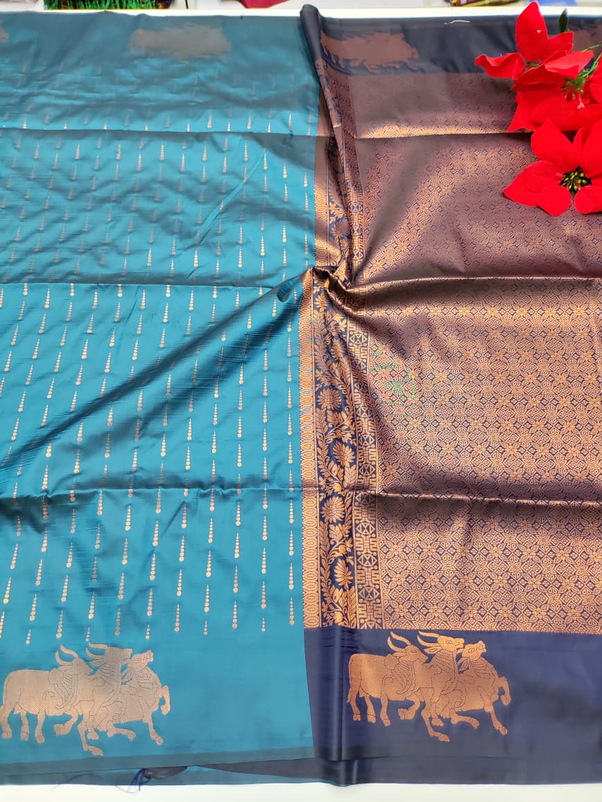 Black Fantacy Soft Silk Saree_B01