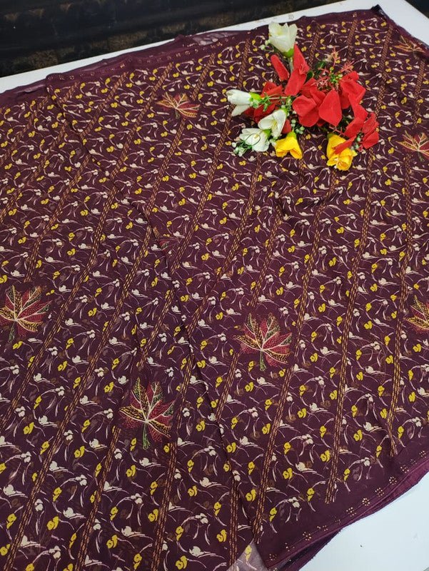 Chiffon Fancy Saree FSS14 - Sri Sakthi Pugazh Tex FSS14 - Silk Saree