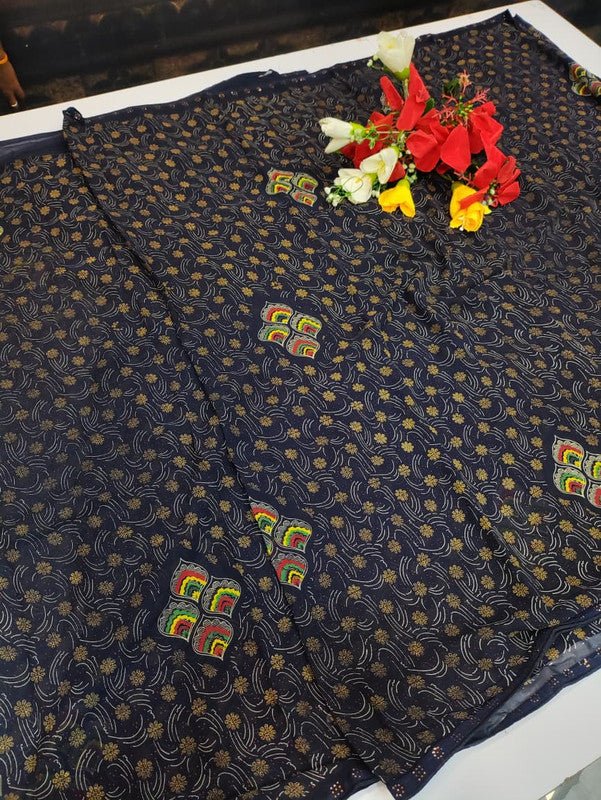 Chiffon Fancy Saree FSS17 - Sri Sakthi Pugazh Tex FSS17 - Silk Saree