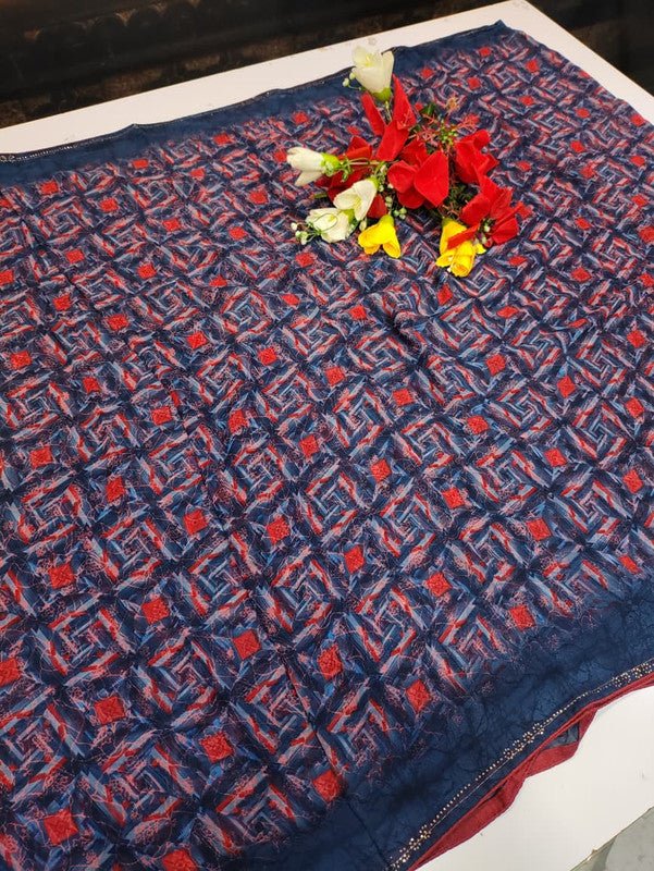 Chiffon Fancy Saree FSS34 - Sri Sakthi Pugazh Tex FSS34 - Silk Saree