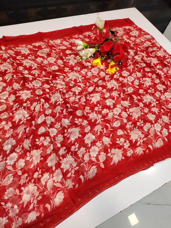Chiffon Fancy Saree FSS72 - Sri Sakthi Pugazh Tex FSS72 - Silk Saree