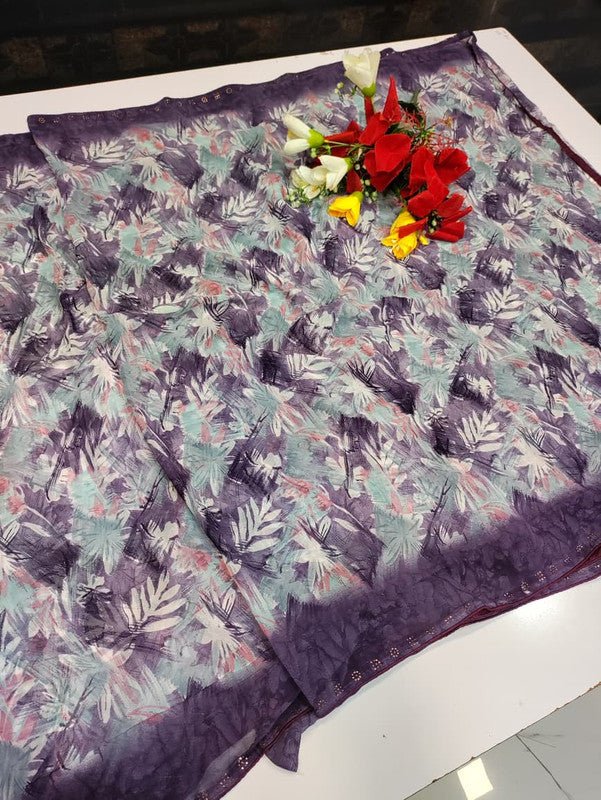 Chiffon Fancy Saree FSS82 - Sri Sakthi Pugazh Tex FSS82 - Silk Saree
