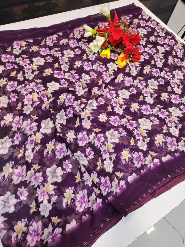 Chiffon Fancy Saree FSS89 - Sri Sakthi Pugazh Tex FSS89 - Silk Saree