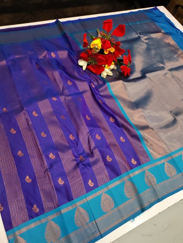 Chitra Soft Silk saree for women featuring elegant soft silk fabric with graceful traditional design suitable for weddings receptions and festive occasions, Full View 