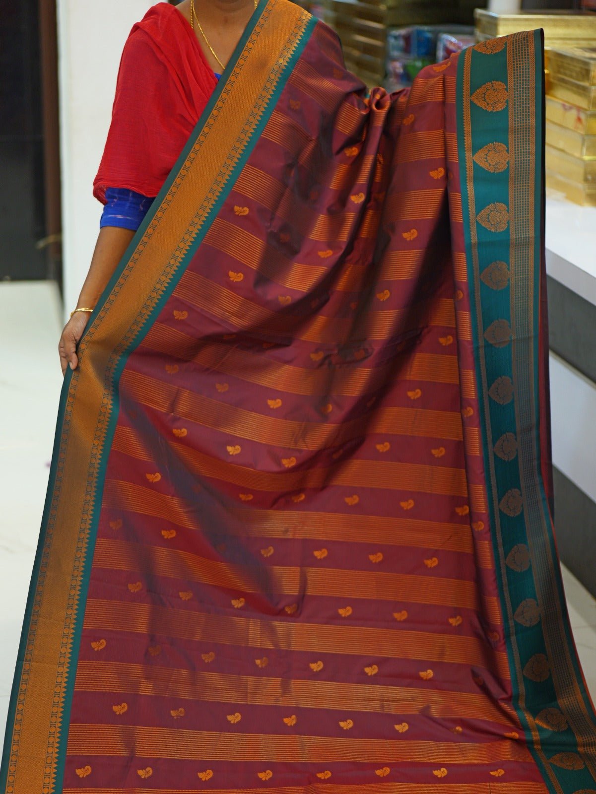 Chitra Soft Silk saree for women featuring elegant soft silk fabric with graceful traditional design suitable for weddings receptions and festive occasions, Wearing Image