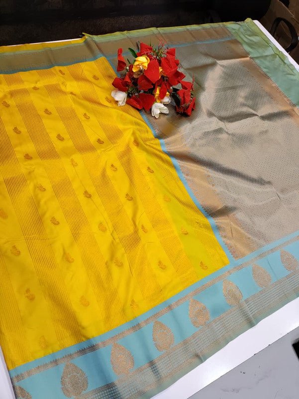 Chitra Soft Silk saree for women featuring elegant soft silk fabric with graceful traditional design suitable for weddings receptions and festive occasions, Full View 