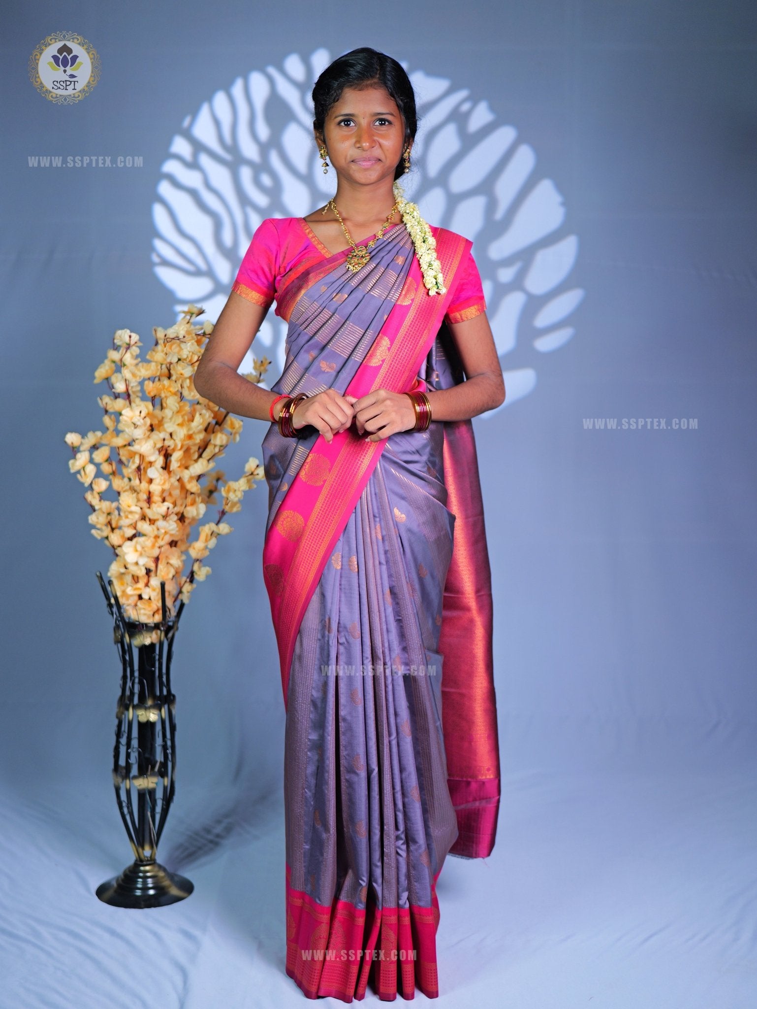 Chitra Soft Silk saree for women featuring elegant soft silk fabric with graceful traditional design suitable for weddings receptions and festive occasions, Full View 