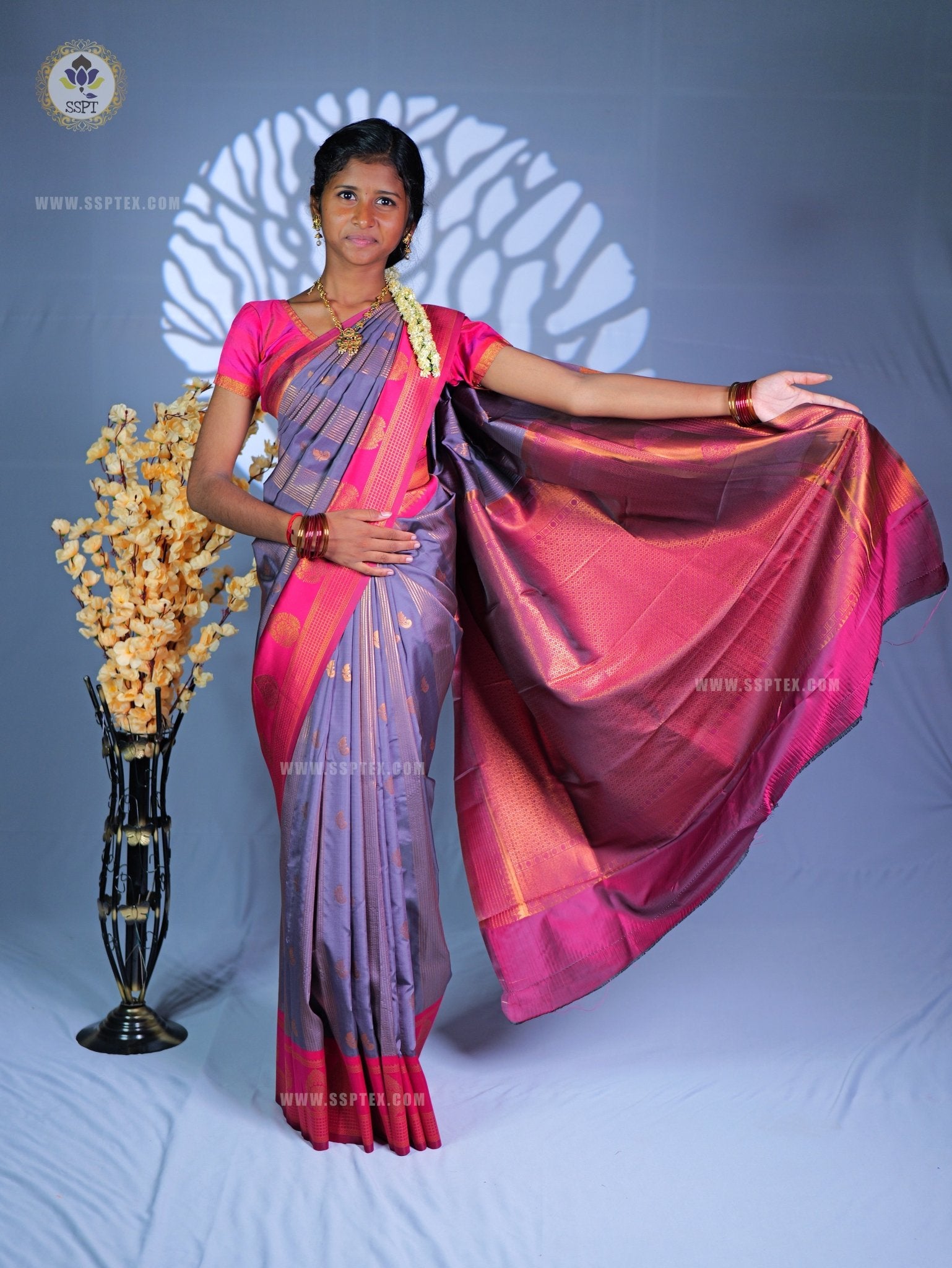 Chitra Soft Silk saree for women featuring elegant soft silk fabric with graceful traditional design suitable for weddings receptions and festive occasions, Full View 