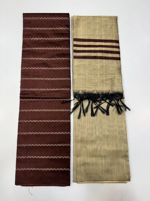 Chudithar Material in cotton fabric with elegant thread work for women