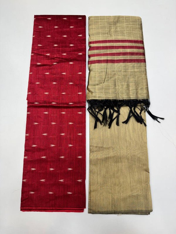 Chudithar Material in cotton fabric with elegant thread work for women