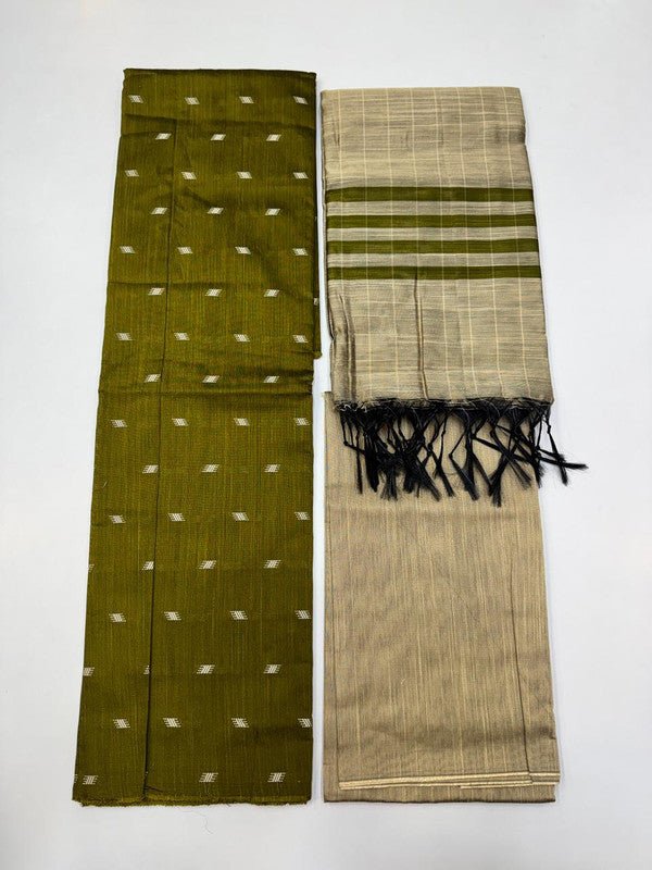 Chudithar Material in cotton fabric with elegant thread work for women