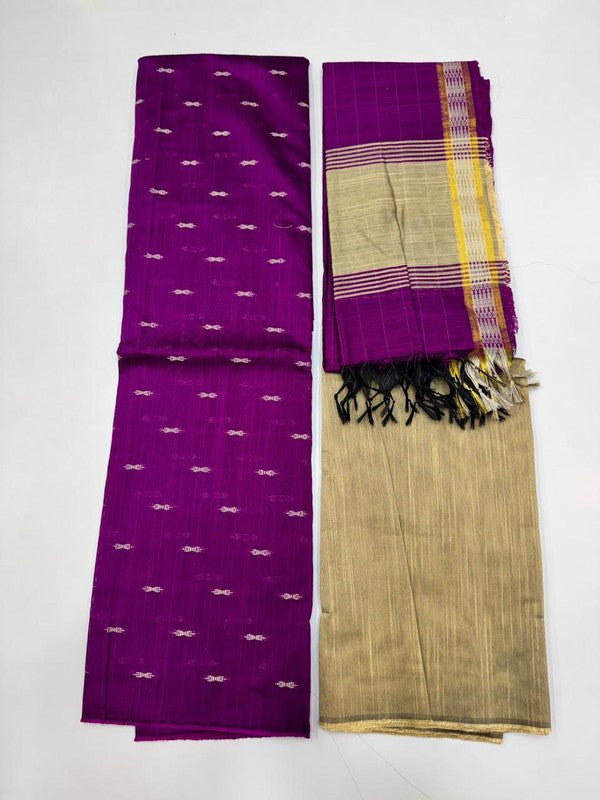 Chudithar Material in cotton fabric with elegant thread work for women