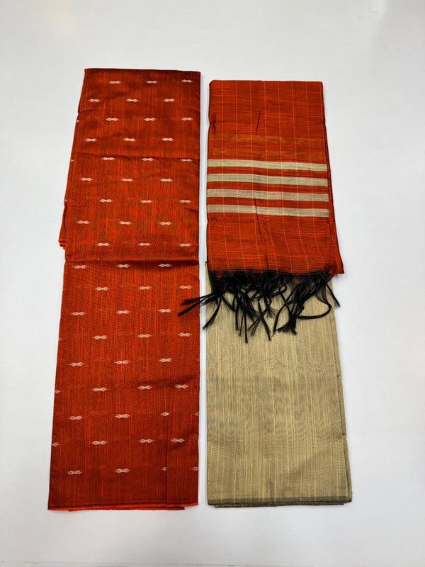 Chudithar Material in cotton fabric with elegant thread work for women