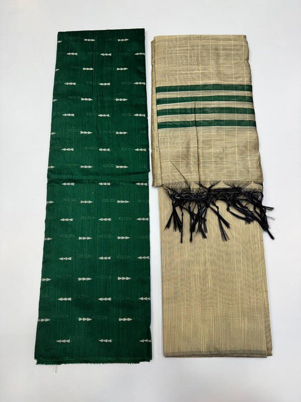 Chudithar Material in cotton fabric with elegant thread work for women