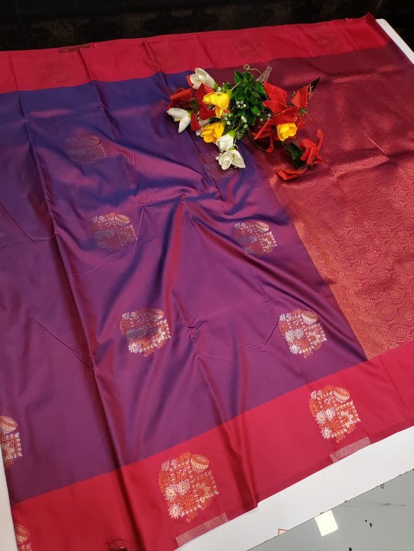 Dhaniya Soft Silk Collection saree with elegant traditional soft silk design for wedding and festive wear from Sri Sakthi Pugazh Tex Salem Tamil Nadu