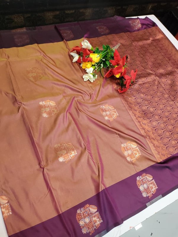 Dhaniya Soft Silk Collection saree with elegant traditional soft silk design for wedding and festive wear from Sri Sakthi Pugazh Tex Salem Tamil Nadu