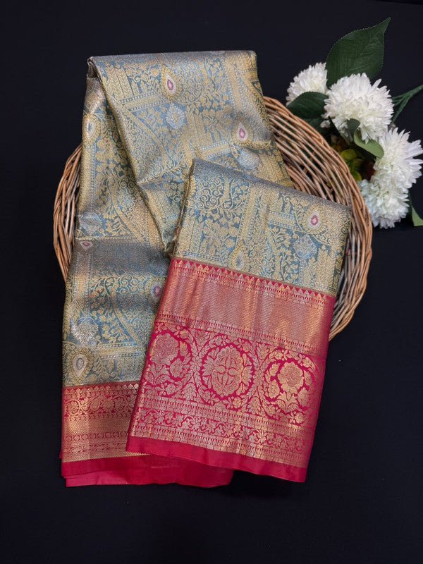 Dharmavaram Tissue Saree DTS01 - Sri Sakthi Pugazh Tex - Tissue type