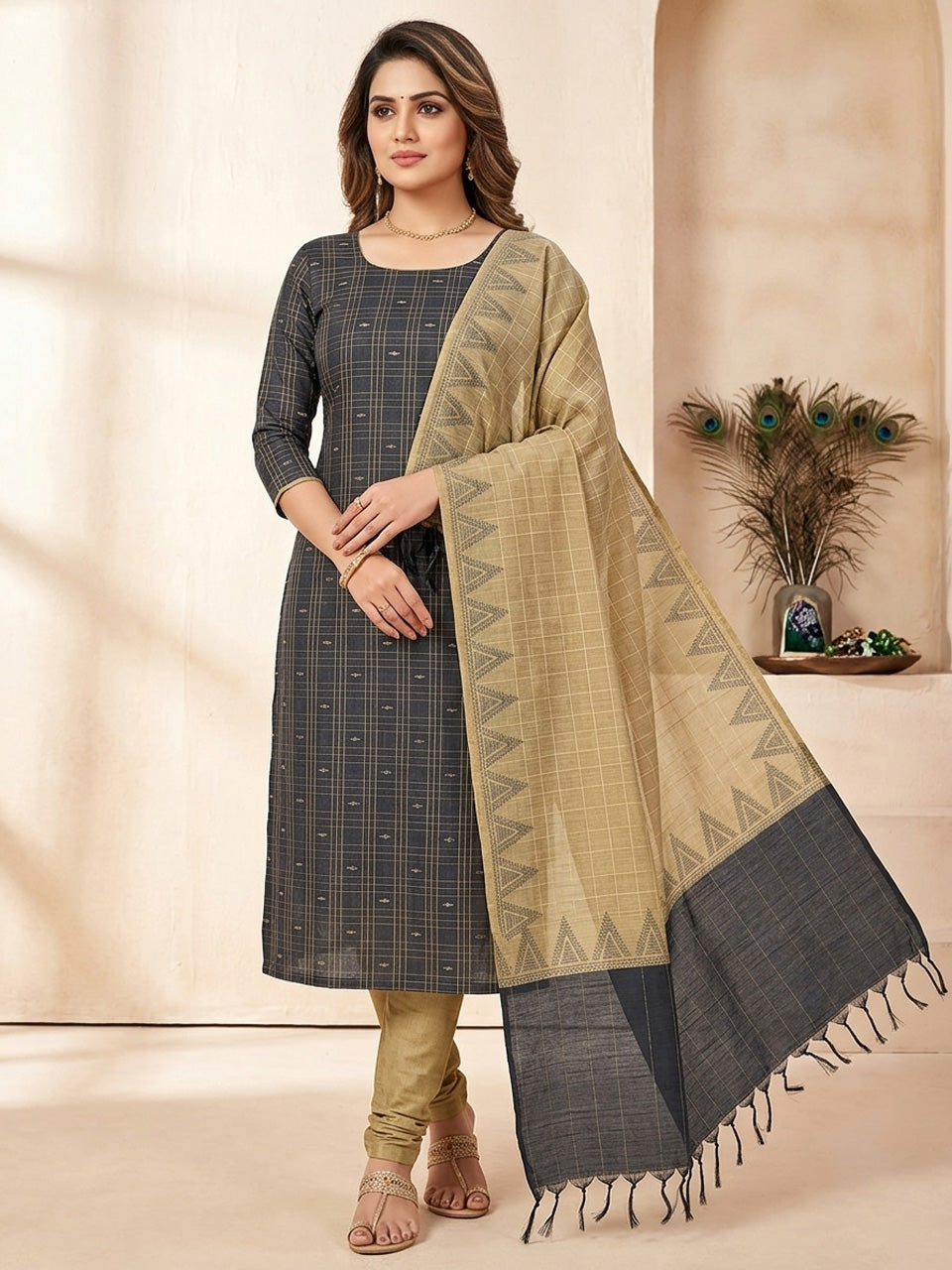 Shop this beautiful Chudithar Material online today