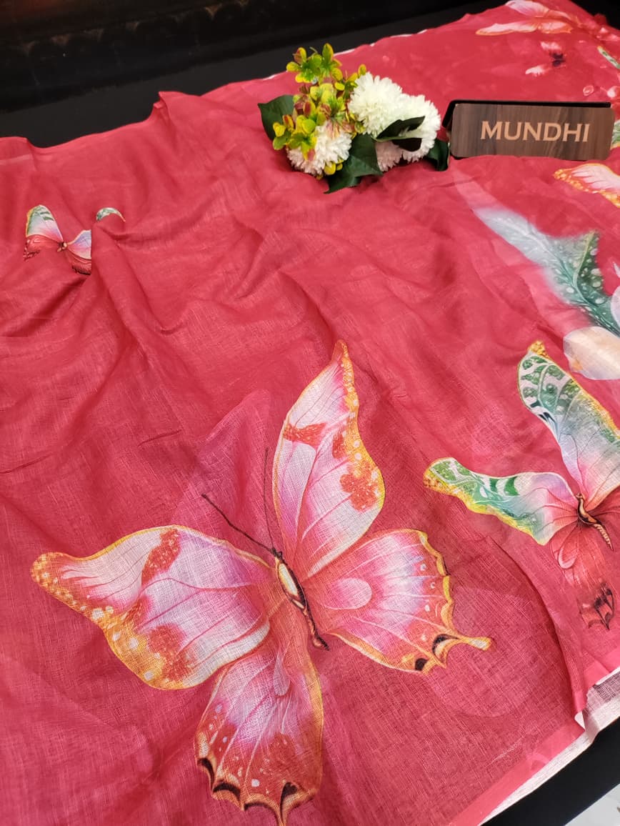Fancy Linen Saree|Elegant Party & Festival Wear Saree| BL15 - Sri Sakthi Pugazh Tex - Fancy Saree