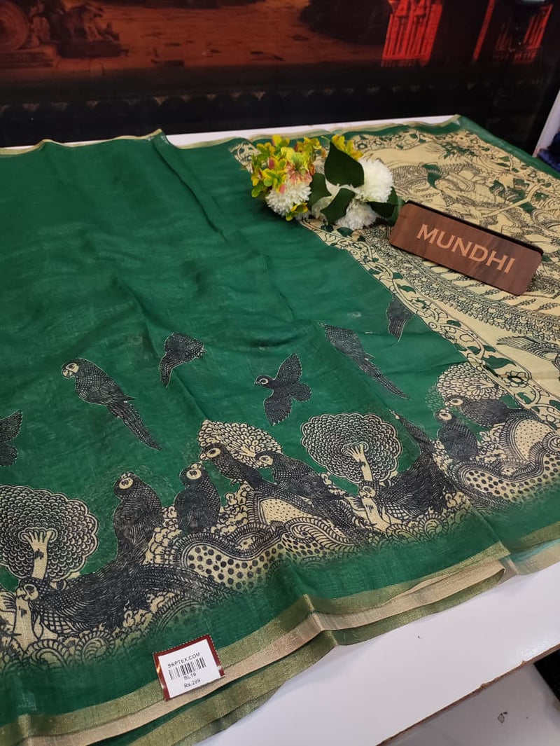 Fancy Linen Saree|Elegant Party & Festival Wear Saree| BL19 - Sri Sakthi Pugazh Tex - Fancy Saree