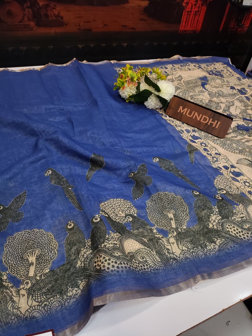 Fancy Linen Saree|Elegant Party & Festival Wear Saree| BL20 - Sri Sakthi Pugazh Tex - Fancy Saree