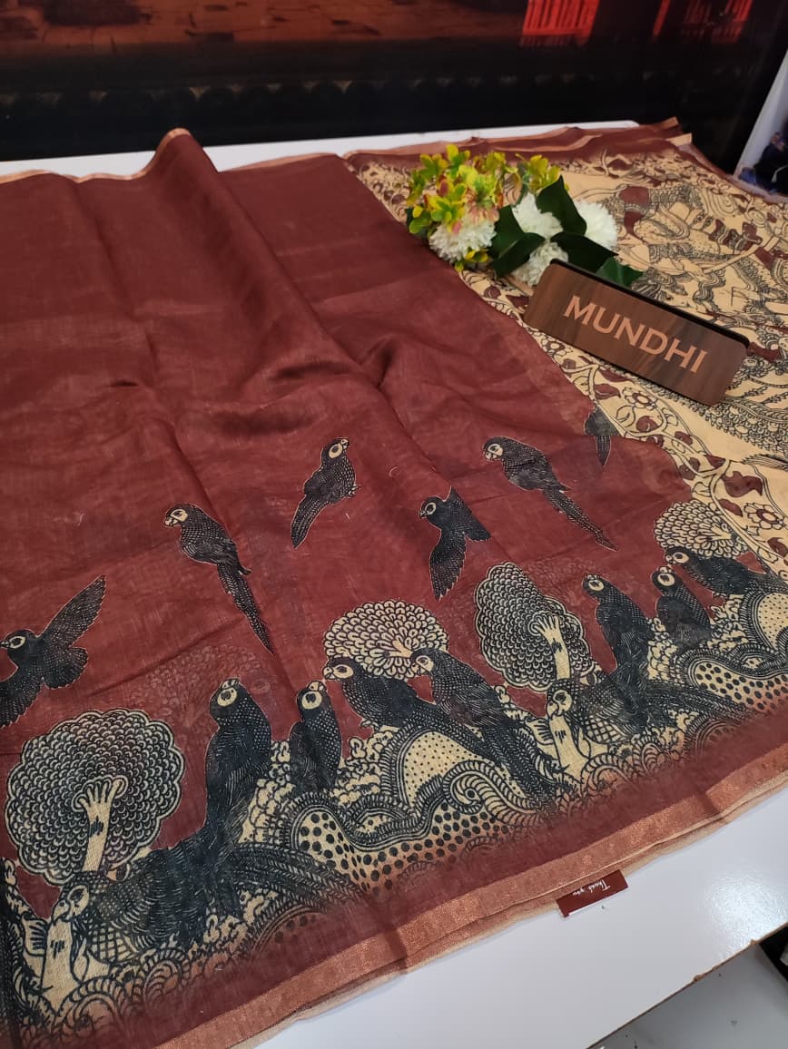 Fancy Linen Saree|Elegant Party & Festival Wear Saree| BL21 - Sri Sakthi Pugazh Tex - Fancy Saree
