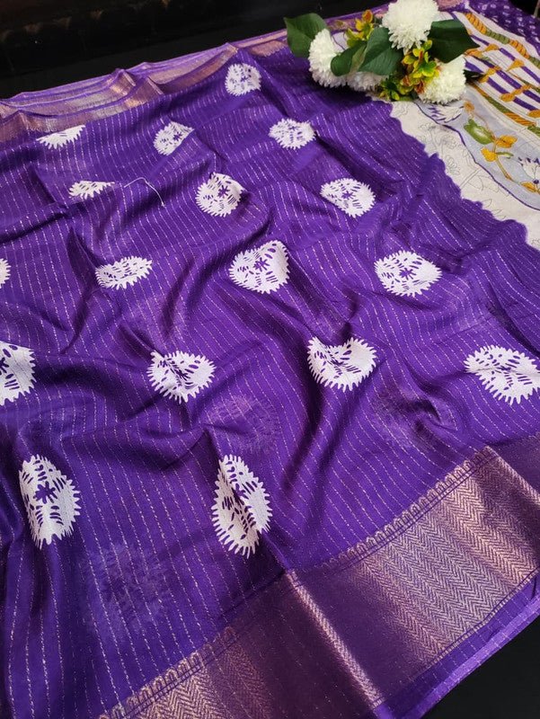 Elegant Femina Fancy Saree with Jacquard blouse for party wear