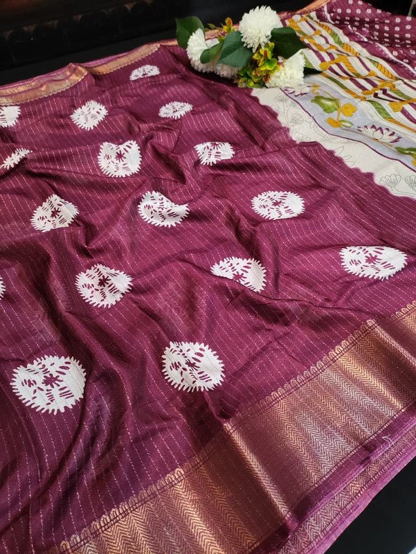 Elegant Femina Fancy Saree with Jacquard blouse for party wear
