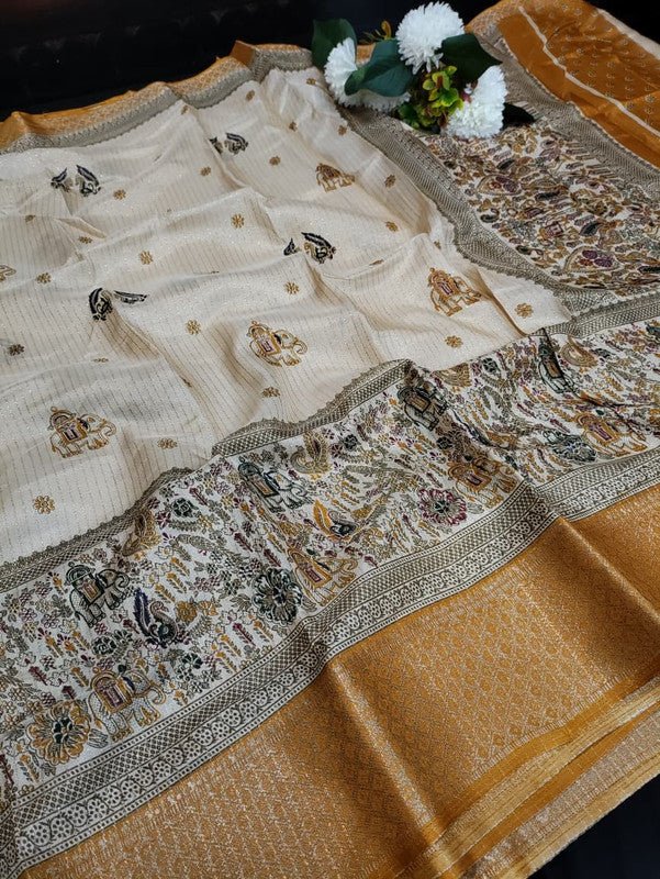 Femina Fancy Saree in Dola Vairaoosi Zari Silk for festive wear