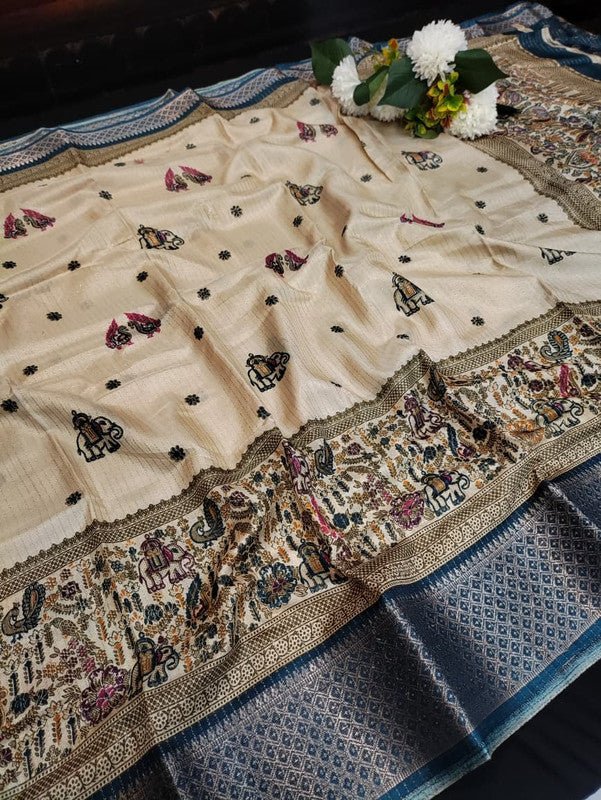 Femina Fancy Saree in Dola Vairaoosi Zari Silk for festive wear