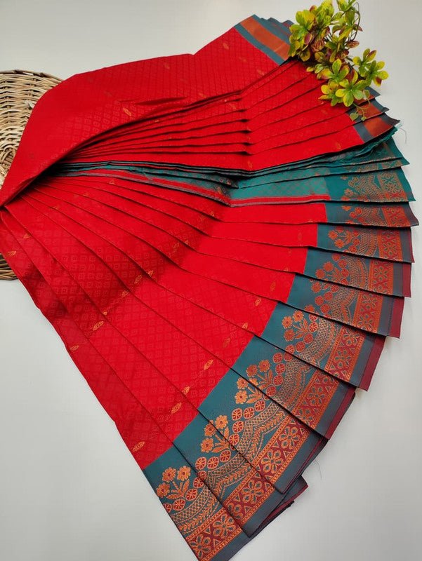 Honey Soft Silk Saree with elegant Zari work for wedding wear