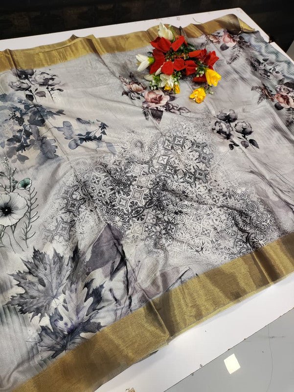 Ivory Fancy Saree VFS11