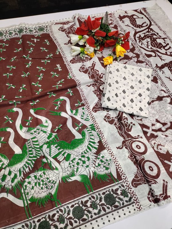Kalamkari Cotton Saree LKC57