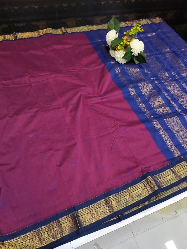 Kalyani Cotton Saree in premium Zari Cotton fabric for festive wear