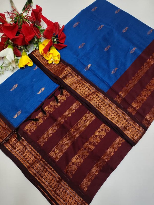 Kalyani Cotton Saree in premium Zari Cotton fabric for festive wear