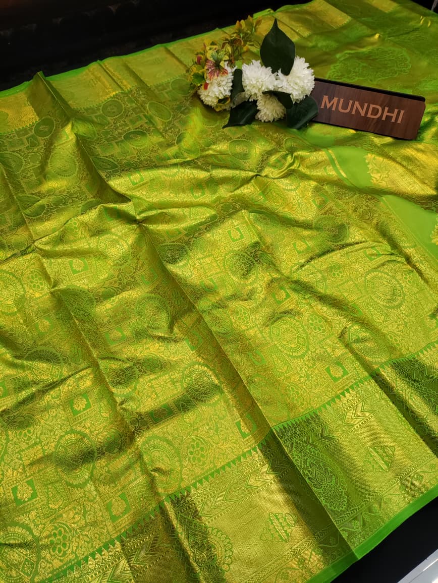 Kanmani Pattu Mix Wedding Saree – Elegant Traditional Silk Look| PW39 - Sri Sakthi Pugazh Tex - Pattu Silk