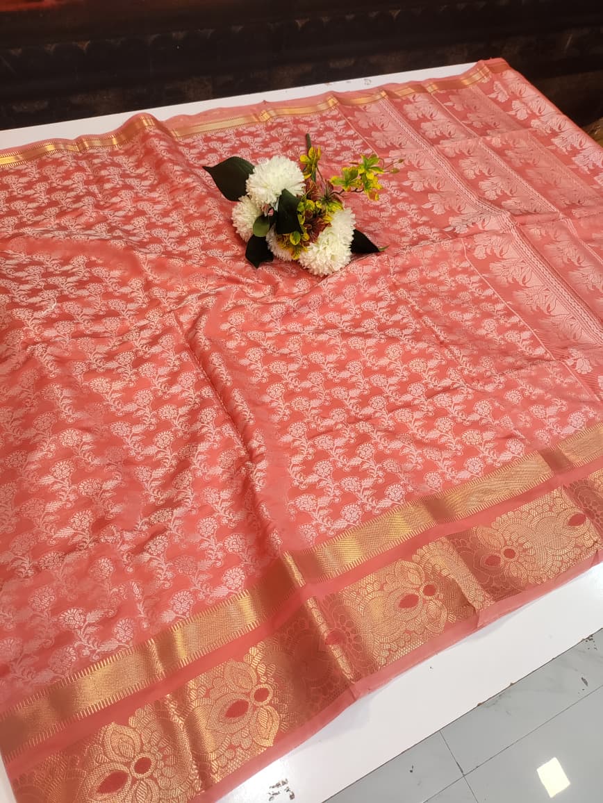 Karishma Brasso Zari Saree for |Party & Festive Wear| KB07 - Sri Sakthi Pugazh Tex - Varanasi