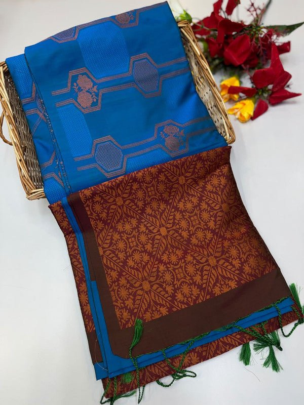 Kural Soft Silk (Aadi Offer BT-4)Take 5 Each Saree Rs.399/- KR158 - Sri Sakthi Pugazh Tex - Soft Silk