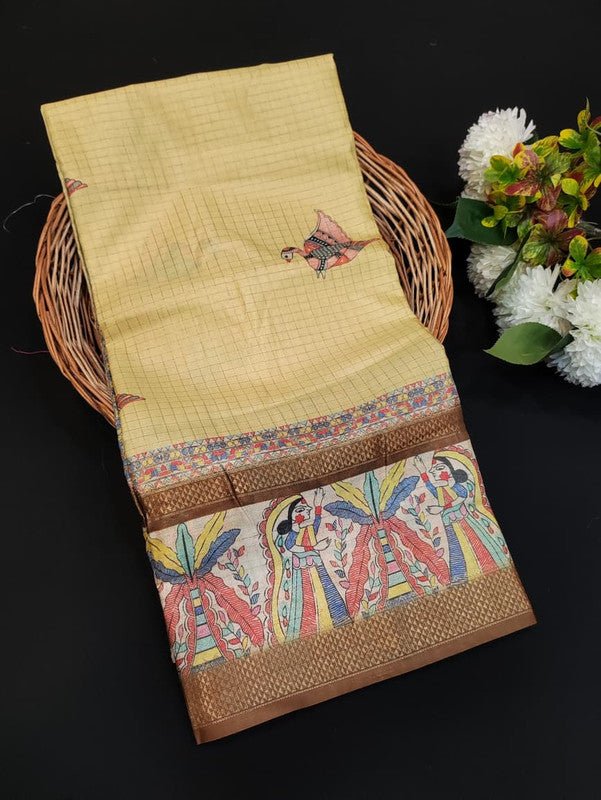 Lotus Fancy Saree in fancy fabric with zari and print design