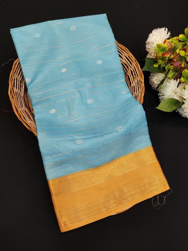Lotus Fancy Saree in fancy fabric with zari and print design