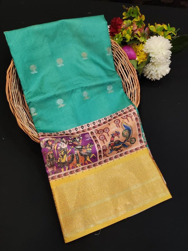 Lotus Fancy Saree in fancy fabric with zari and print design