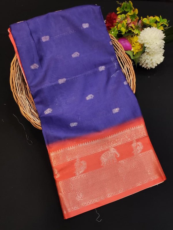 Lotus Fancy Saree in fancy fabric with zari and print design
