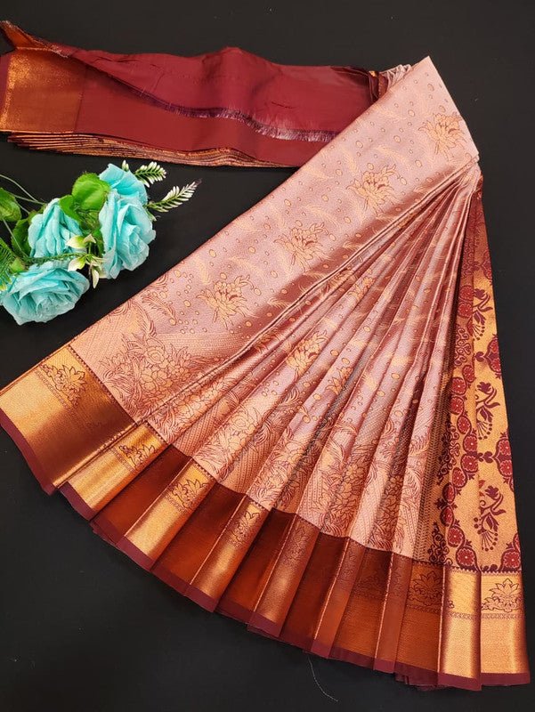 Luxury Rapier Saree with zari work for party wear