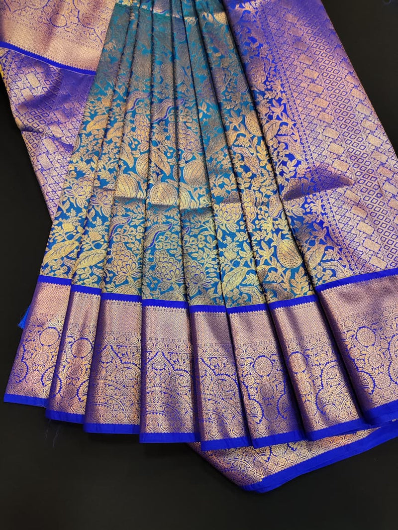 Mahalakshmi Rapier Saree in soft rapier fabric with full zari for wedding wear